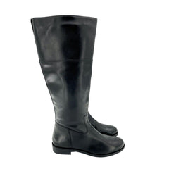 Italian Shoemakers Lara Black Leather Riding Boots
