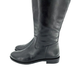 Italian Shoemakers Lara Black Leather Riding Boots