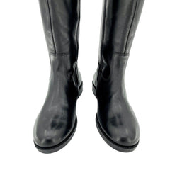 Italian Shoemakers Lara Black Leather Riding Boots
