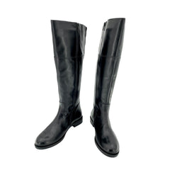 Italian Shoemakers Lara Black Leather Riding Boots