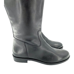 Italian Shoemakers Lara Black Leather Riding Boots