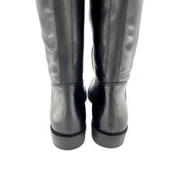 Italian Shoemakers Lara Black Leather Riding Boots