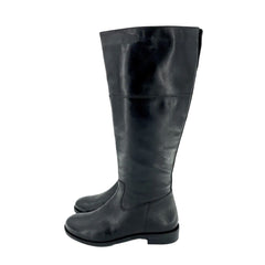 Italian Shoemakers Lara Black Leather Riding Boots