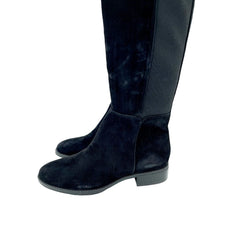 Sam Edelman Pam Black Suede Leather Over the Knee Black Boots