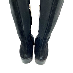 Sam Edelman Pam Black Suede Leather Over the Knee Black Boots