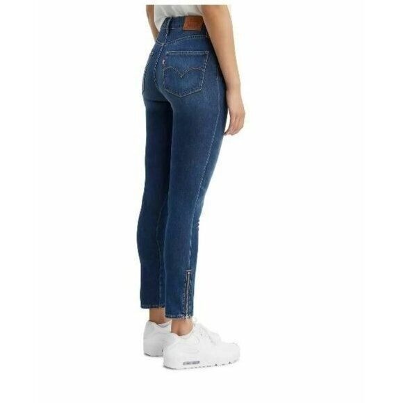 Levi's 721 High Rise Ankle Zip Medium Wash Skinny Jeans