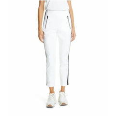Rag & Bone Simone White Ankle High Rise Zipper Side Stripe Pants