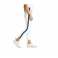 Rag & Bone Simone White Ankle High Rise Zipper Side Stripe Pants