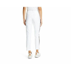 Rag & Bone Simone White Ankle High Rise Zipper Side Stripe Pants