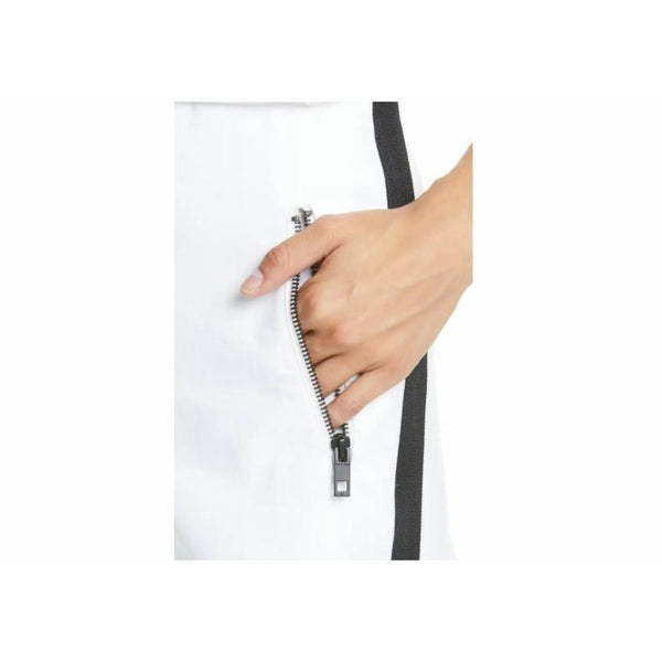 Rag & Bone Simone White Ankle High Rise Zipper Side Stripe Pants