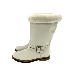 Timberland Pull On Fur Lining Cream Leather Boots