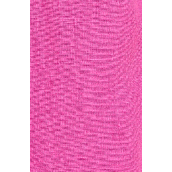 Farm Rio Women Pink Linen Longline Single Breasted Button Blazer