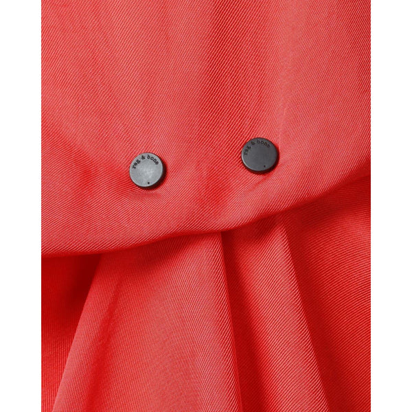 Rag  & Bone Jacklin Red Long-Sleeve Draped Shift Shirt Dress