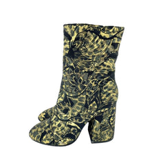 Ash Flora Metallic Jacquard Ankle Boots