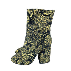 Ash Flora Metallic Jacquard Ankle Boots