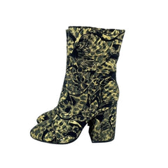 Ash Flora Metallic Jacquard Ankle Boots