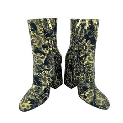 Ash Flora Metallic Jacquard Ankle Boots