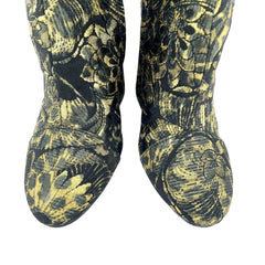 Ash Flora Metallic Jacquard Ankle Boots