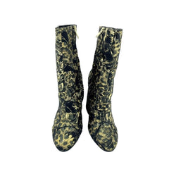 Ash Flora Metallic Jacquard Ankle Boots