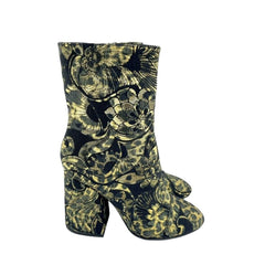 Ash Flora Metallic Jacquard Ankle Boots