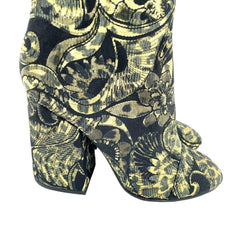 Ash Flora Metallic Jacquard Ankle Boots