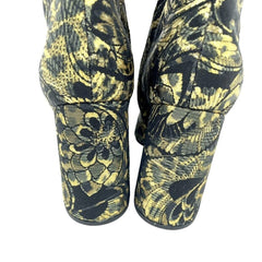 Ash Flora Metallic Jacquard Ankle Boots