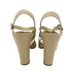 Paul Andrew Tan Leather Strappy Sandals