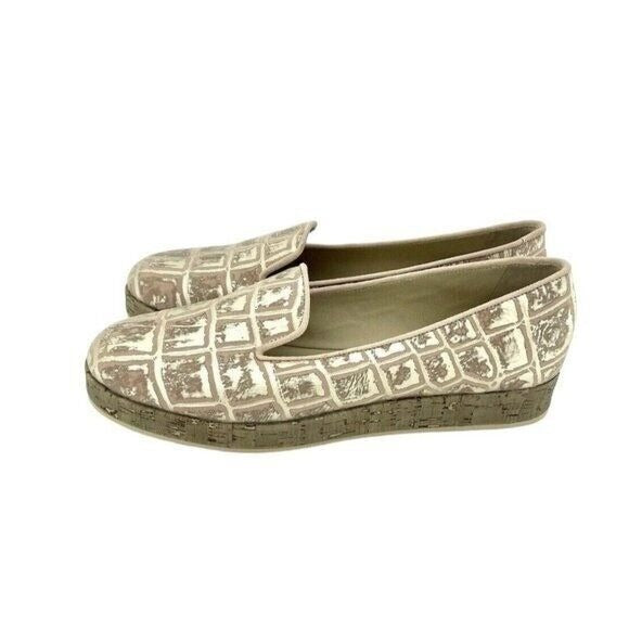 Vicini Tapeet Metallic Embossed Leather Loafer