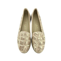 Vicini Tapeet Metallic Embossed Leather Loafer