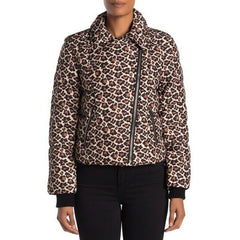 Diane Von Furstenberg Paulina Leopard Print Down Quilted Puffer Jacket