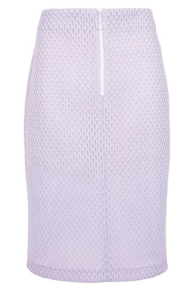 Topshop Airtex Mesh Pencil Front Zip Skirt