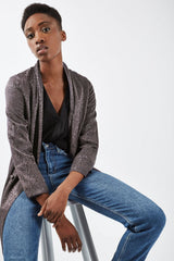 Topshop  Leopard Print Jacquard Soft Grey Blazer