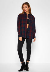 Topshop Plaid Corduroy Shirt