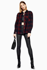 Topshop Plaid Corduroy Shirt