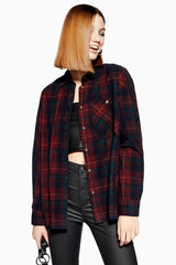 Topshop Plaid Corduroy Shirt