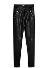 Topshop Vegan Leather High Rise Biker Pants