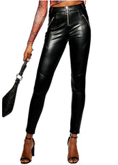 Topshop Vegan Leather High Rise Biker Pants