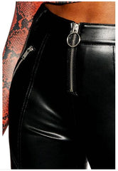 Topshop Vegan Leather High Rise Biker Pants