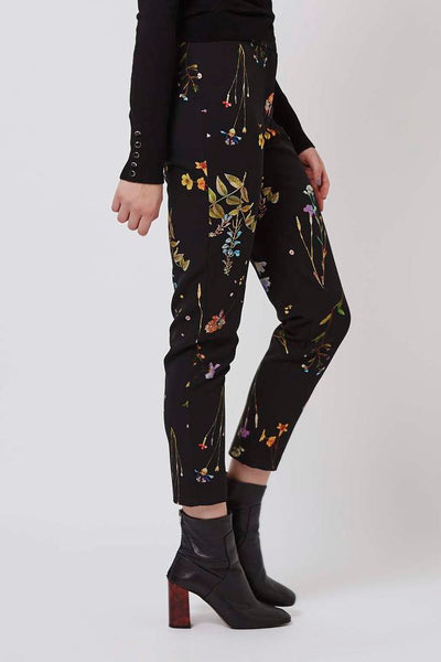 Topshop Floral Print Slim Pants