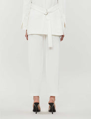 Topshop White High Rise Woven Suit Pants