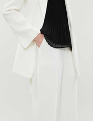 Topshop White High Rise Woven Suit Pants