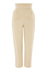 Topshop Lace Back High Rise Wide Leg Cropped Pants