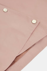 Topshop Soft Pink Wrap Top Snap On Cropped Leather Jacket