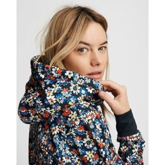 Rag & Bone Floral Print Hoodie Sweatshirt