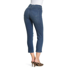 J Brand Ruby High Rise Crop Cigarette Catch Destruct Jeans