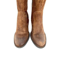 BORN Basil Tobacco Distressed Brown Suede Leather Riding Boots