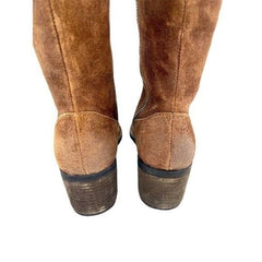 BORN Basil Tobacco Distressed Brown Suede Leather Riding Boots