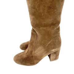 Via Spiga Finlay Brown Suede Leather Over the Knee Boots