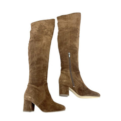 Via Spiga Finlay Brown Suede Leather Over the Knee Boots