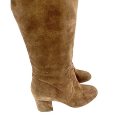 Via Spiga Finlay Brown Suede Leather Over the Knee Boots